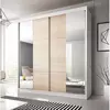 Buy Multi 36 Sliding Mirror Door Wardrobe 233cm, Colour: White Matt, Item Width: 233 from Furnituretta
