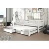 Buy Wooden Double Bed Senso with Trundle and Storage White Matt, Colour: White Matt, Mattresses: Foam Mattresses, 8 from Furnituretta