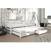 Buy Wooden Double Bed Senso with Trundle and Storage White Matt, Colour: White Matt, Mattresses: Foam/Bonnell Mattresses, 8 from Furnituretta