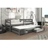 Buy Wooden Double Bed Senso with Trundle and Storage Graphite, Colour: Graphite, Mattresses: Without Mattresses, 7 from Furnituretta