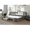 Buy Wooden Double Bed Senso with Trundle and Storage Graphite, Colour: Graphite, Mattresses: Foam Mattresses, 7 from Furnituretta