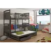 Buy Viki Bunk Bed Graphite: Space-Saving Sleep Solution for Kids, Colour: Graphite, Mattresses: Foam/Bonnell Mattresses, 8 from Furnituretta