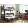 Buy Maximize Your Child's Room: Alan Bunk Bed Graphite with Trundle & Storage, Colour: Graphite, Mattresses: Foam/Bonnell Mattresses, 8 from Furnituretta