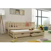 Buy Wooden Double Bed Amelka with Trundle and Storage, Colour: Pine, Mattreses: Foam/Bonnell Mattresses from Furnituretta