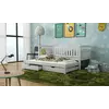 Buy Wooden Bed Galaxy with Trundle and Storage, Colour: White Matt, Mattresses: Foam Mattresses, 6 from Furnituretta