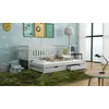 Buy Galaxy Wooden Bed – Trundle & Storage Drawers, Colour: White Matt, Mattresses: Without Mattresses, 5 from Furnituretta