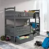 Buy Wooden Bunk Bed Ignas with Storage Graphite, Colour: Graphite, Mattresses: Foam Mattresses, Ladder: Right from Furnituretta
