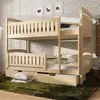Buy Wooden Bunk Bed Ignas with Storage Pine, Colour: Pine, Mattresses: Without Mattresses, Ladder: Right from Furnituretta
