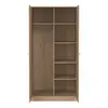 Buy Stylish Brande Wardrobe with 2 Doors in Jackson Hickory, 7 from Furnituretta