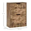 Buy Homcom 2 Drawer Shoe Cabinet Industrial Shoe Cupboard Hallway, 3 from Furnituretta