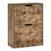 Buy Homcom 2 Drawer Shoe Cabinet Industrial Shoe Cupboard Hallway from Furnituretta