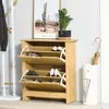 Buy Homcom 12-Shoe Storage Cabinet 4 Shelves 2 Drawers 4 Protective Legs, 7 from Furnituretta