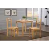 Buy New York Chairs – Natural Oak | Pair of Solid Rubberwood Dining Chairs, 3 from Furnituretta