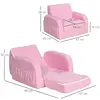 Buy Homcom 2 In 1 Kids Armchair Sofa Bed Fold Out Padded Wood Frame, 3 from Furnituretta
