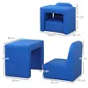Buy Homcom 2 In 1 Toddler Sofa Chair for Game Relax Playroom, Blue, 3 from Furnituretta