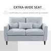 Buy Homcom 2 Seat Sofa Double Sofa Loveseat Fabric Wooden Legs, 5 from Furnituretta