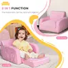 Buy Homcom 2 In 1 Kids Armchair Sofa Bed Fold Out Padded Wood Frame, 5 from Furnituretta