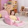Buy Homcom 2 In 1 Kids Armchair Sofa Bed Fold Out Padded Wood Frame, 2 from Furnituretta