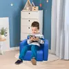 Buy Homcom 2 In 1 Toddler Sofa Chair for Game Relax Playroom, Blue, 2 from Furnituretta