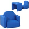 Buy Homcom 2 In 1 Toddler Sofa Chair for Game Relax Playroom, Blue from Furnituretta