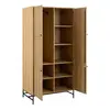Buy Effortless Elegance: Albany 4-Door Wardrobe in Black & Oak, 2 from Furnituretta