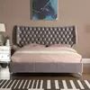 Buy Ashbourne Velvet King Size Bed Grey from Furnituretta