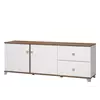 Buy March White Gloss & Warm Oak TV Unit - Modern Style from Furnituretta