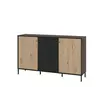Buy Clacton Sideboard: Stylish Oak Effect with Black Accents from Furnituretta