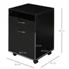 Buy Homcom 60cm Storage Cabinet Drawer Open Shelf Metal Handles Black, 3 from Furnituretta