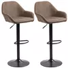 Buy Homcom Adjustable Bar Stools Set of 2, Swivel Barstools from Furnituretta