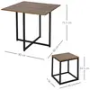Buy Homcom 5 PCS Industrial Table & Stool Set Metal Frame, 3 from Furnituretta