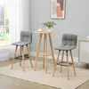 Buy Homcom Bar stool Set of 2 Armless Button-Tufted Counter Height Bar Chairs from Furnituretta