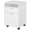 Buy Homcom 60cm Storage Cabinet Drawer Open Shelf Metal Handles White from Furnituretta