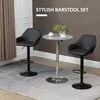 Buy Homcom Adjustable Bar Stools Set of 2, Swivel Barstools, 4 from Furnituretta