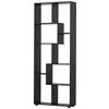 Buy Homcom 8-Tier Freestanding Bookcase Melamine Surface Black from Furnituretta