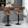 Buy Homcom Adjustable Bar Stools Set of 2 Counter Height Barstools Brown, 2 from Furnituretta