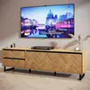 Buy Modern Nikomedes TV Unit in Spica Oak & Matt Black, 6 from Furnituretta