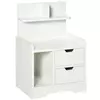 Buy Homcom Bedside Table with 2 Drawers and Storage Shelves for Living Room Bedroom Accent Table Small Cabinet, White from Furnituretta