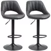 Buy Homcom Barstools Set of 2 Adjustable Swivel Height Gas Lift from Furnituretta