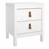 Buy Elegant White Barcelona Bedside Table with 2 Drawers from Furnituretta