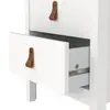 Buy Elegant White Barcelona Bedside Table with 2 Drawers, 10 from Furnituretta