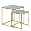 Buy Alisma Nest of Tables: Stylish Marble & Gold Design from Furnituretta