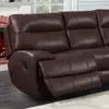 Buy Modern Recliner Sofa: Bailey Brown LeatherGel & PU, Colour: Brown, 3 from Furnituretta