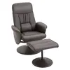 Buy Homcom Executive Recliner Chair High Back and Footstool Armchair from Furnituretta