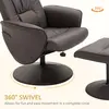Buy Homcom Executive Recliner Chair High Back and Footstool Armchair, 5 from Furnituretta
