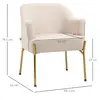 Buy Homcom Fabric Accent Chair, Modern Armchair with Metal Legs, 3 from Furnituretta