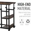 Buy Homcom C-Shaped Side Table Industrial Mobile Rolling End Desk, 8 from Furnituretta