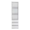 Buy Narrow Glass Display Cabinet with One Door and Three Drawers, 2 from Furnituretta