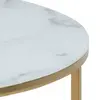Buy Alisma Round Coffee Table: Marble Top & Gold Legs, 4 from Furnituretta