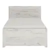 Buy Angel Single Bed with Underbed Drawer – White Craft Oak | Durable Storage Bed Frame, 2 from Furnituretta